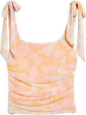 Free People ~ Pink& Orange &Yellow ~ Fitted Straps w/ Ties/Sashes ~ Sheer&Flowy